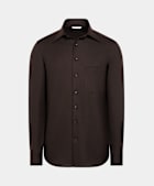 Dark Brown Relaxed Fit Shirt