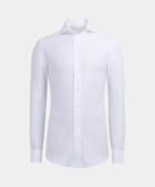 Camisa de sarga corte Extra Slim blanca