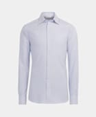 Chemise coupe ajustée en Royal Oxford bleu marine à rayures