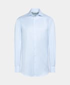 Camicia Oxford azzurra a righe vestibilità extra slim