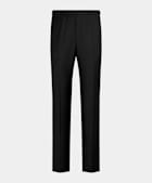  Black Slim Leg Straight Tuxedo Pants