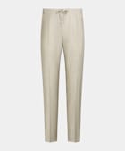 Sand Striped Drawstring Ames Trousers
