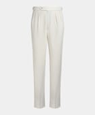 Spodnie z zakładkami Vigo w odcieniu bieli