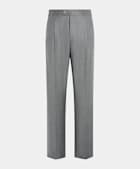 Mid Grey Wide Leg Straight Trousers