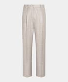 Light Taupe Wide Leg Straight Trousers