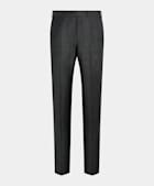  Dark Grey Slim Leg Straight Brescia Suit Pants