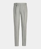 Light Grey Pleated Brentwood Trousers