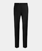 Black Slim Leg Straight Suit Trousers