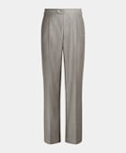 Sand Pleated Duca Trousers