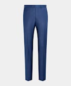 Pantalones de traje azul intermedio Slim Leg Straight