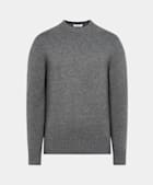 Sweter crewneck szary