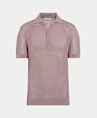 Crochet-Poloshirt purpur