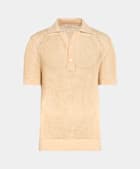 Light Yellow Crochet Polo