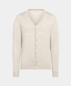 Sand V-Neck Cardigan