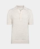 Light Grey Crochet Polo