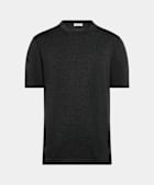 T-Shirt Rundhals Kurzarm dunkelgrau