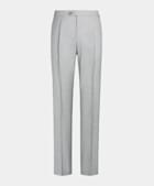 Light Grey Pleated Duca Trousers