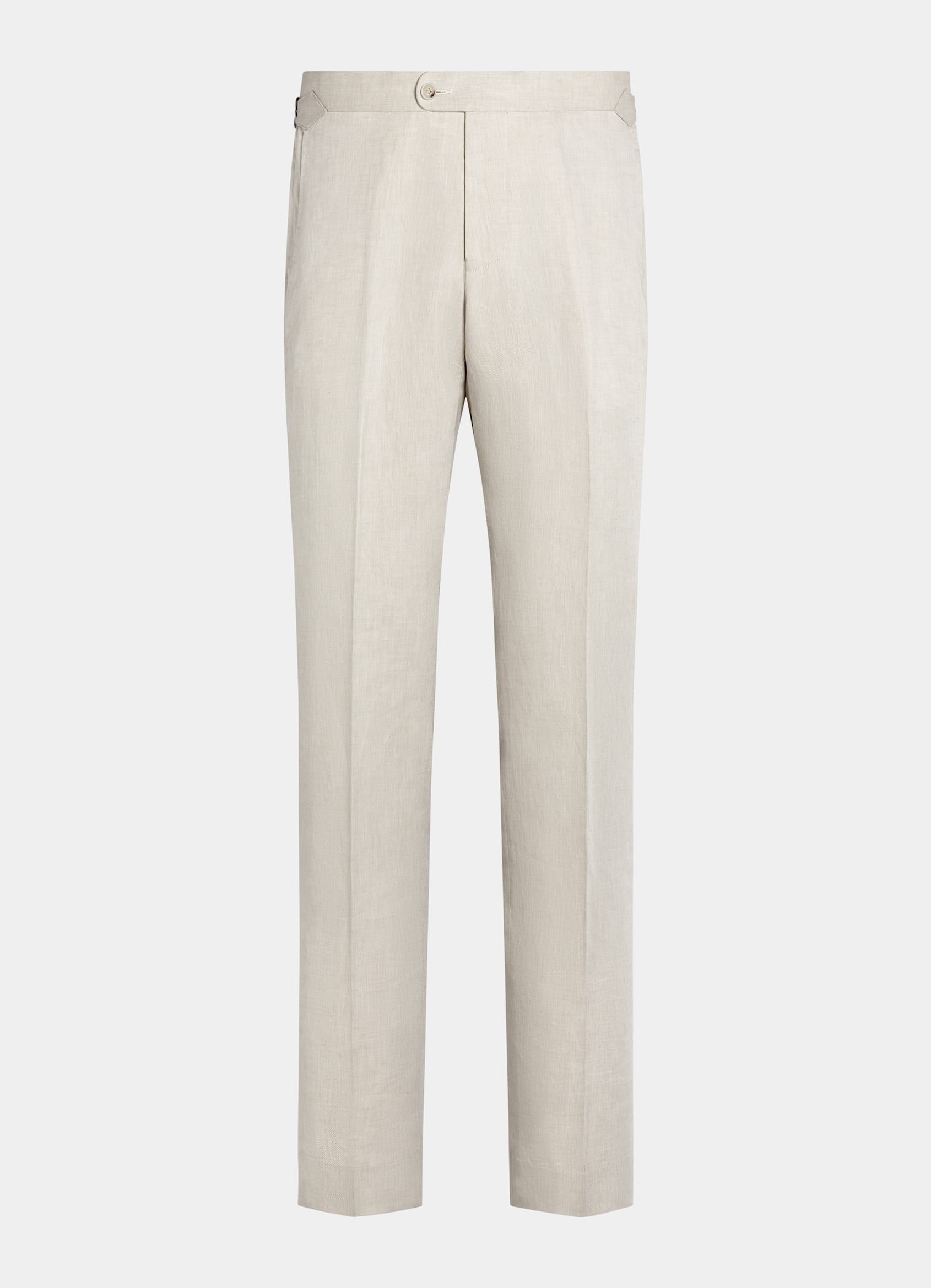 SUITSUPPLY Summer Linen Cotton by Di Sondrio, Italy Sand Three-Piece Tailored Fit Havana Suit