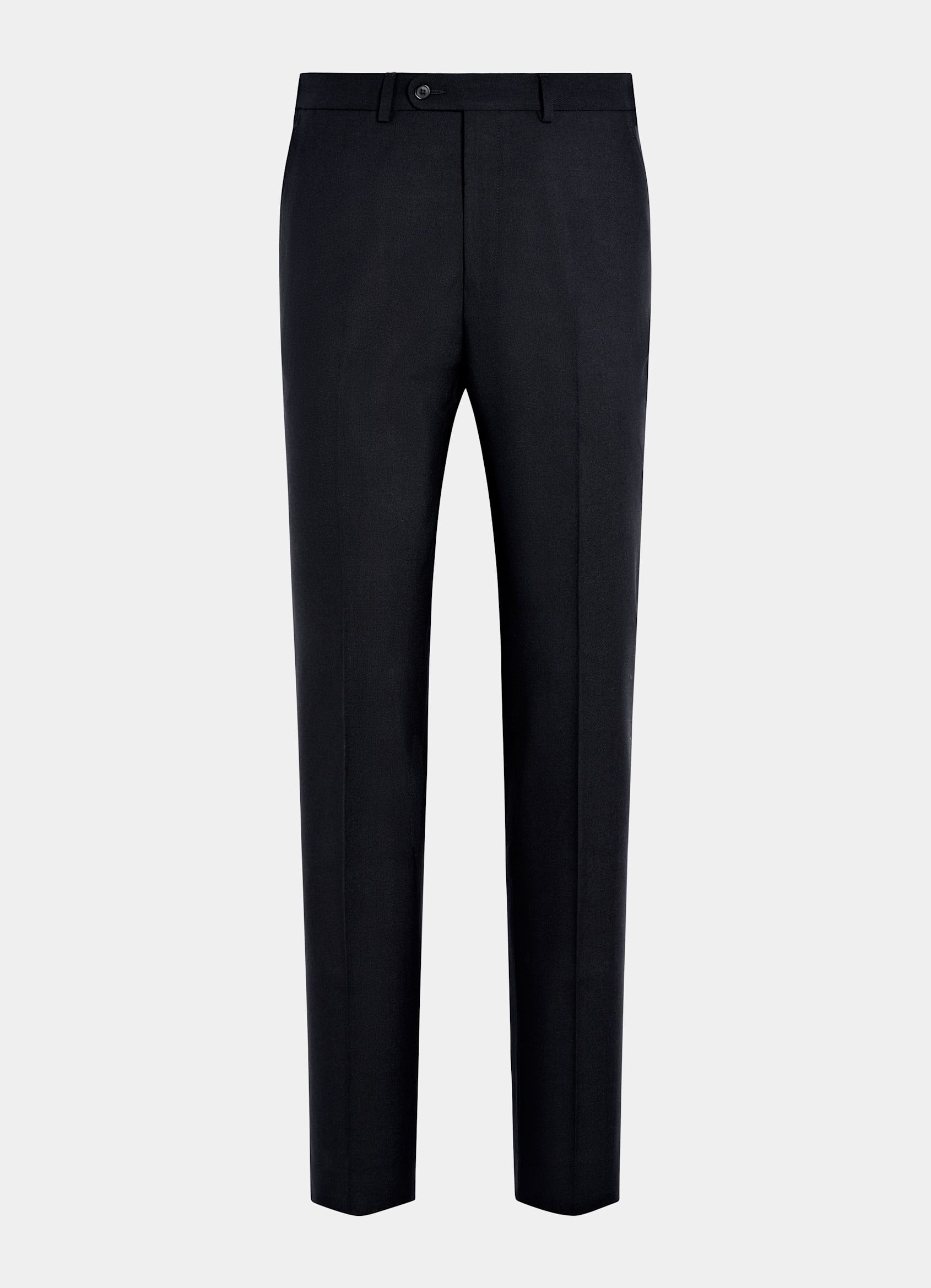 SUITSUPPLY All season Laine 4 fils infroissable par Rogna, Italie Pantalon Slim Leg Straight bleu marine