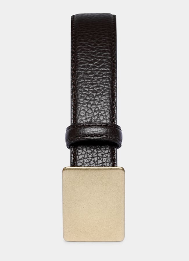 SUITSUPPLY Italian Cow Leather Dark Brown Belt