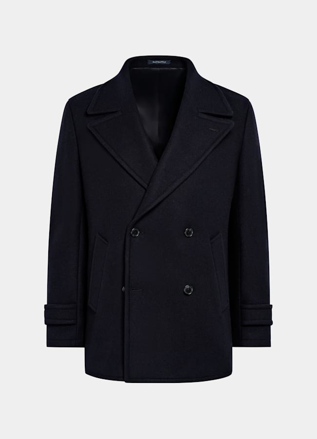 SUITSUPPLY Pure Wool Navy Peacoat