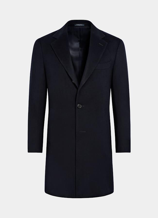 SUITSUPPLY Pure Wool Navy Overcoat