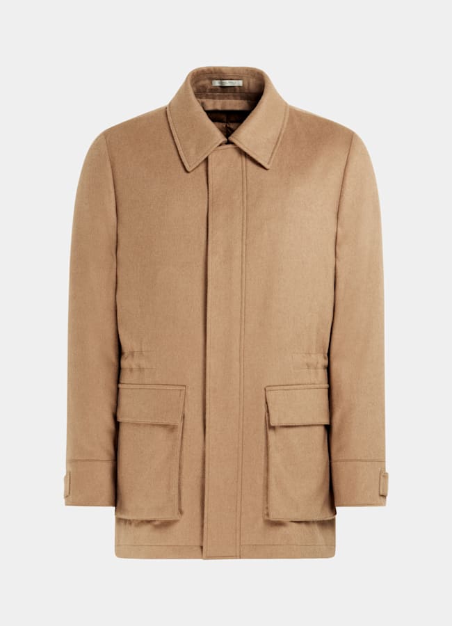 SUITSUPPLY Reines Kamelhaar von Rogna, Italien Daunen-Fieldjacket mittelbraun