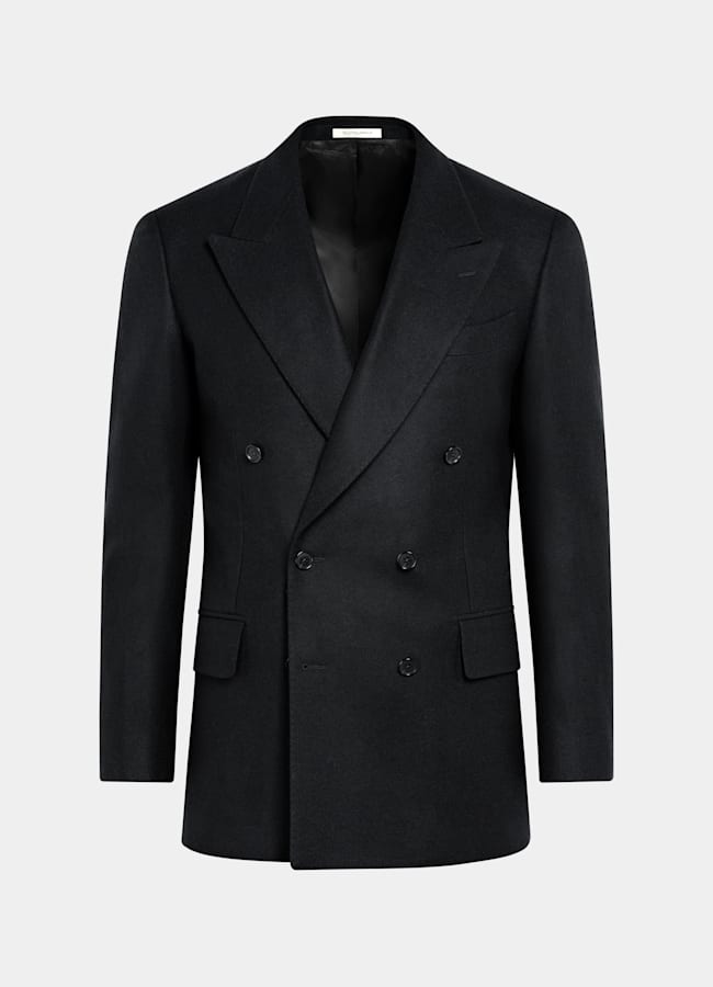 SUITSUPPLY Winter Wool Cashmere by E.Thomas, Italy Black Tailored Fit Milano Blazer