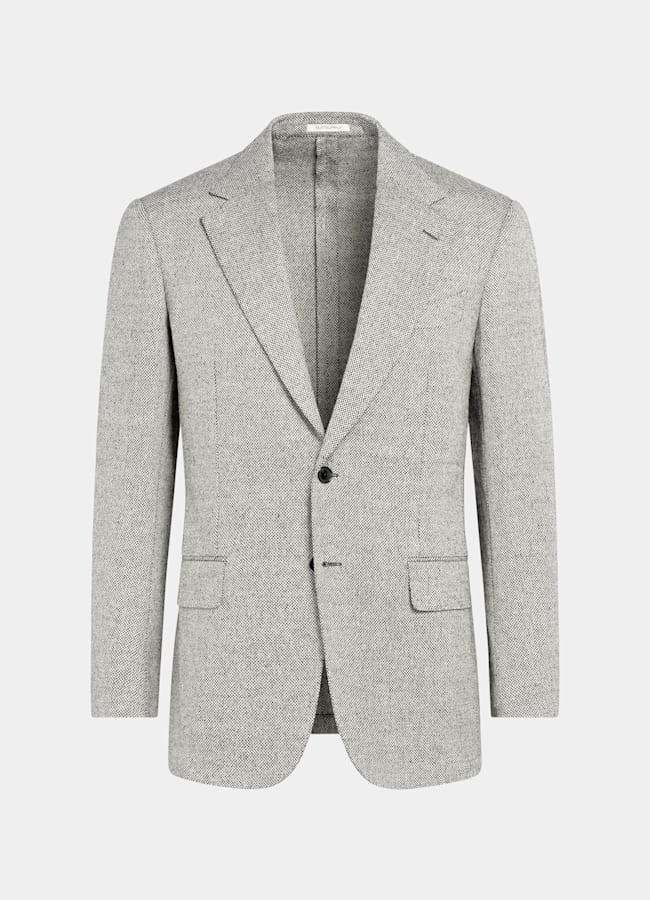 SUITSUPPLY Été Soie, laine, lin par Marling & Evans, Royaume-Uni Blazer Milano coupe Tailored noir