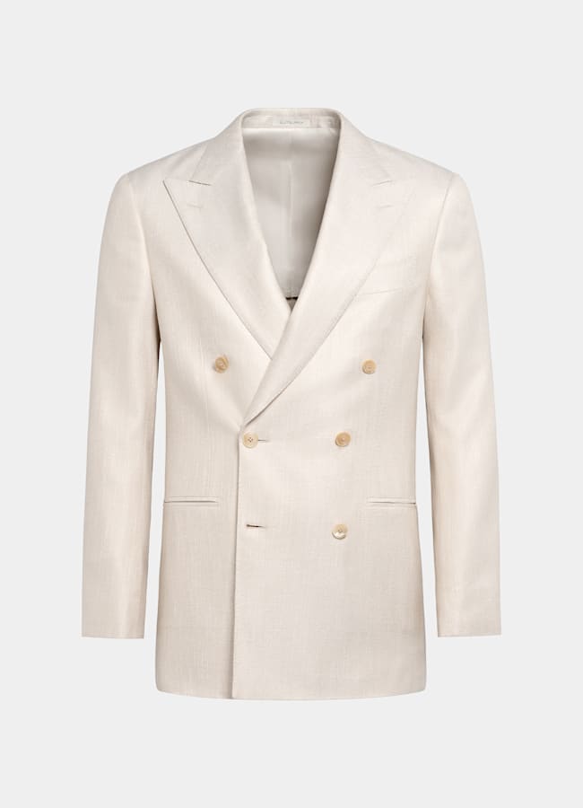 SUITSUPPLY All season Viscose par Huddersfield, Royaume-Uni Veste de smoking Havana coupe Tailored sable