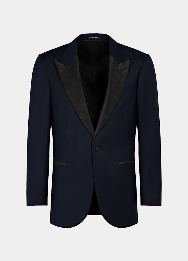 SUITSUPPLY All Season Pure S110's Wool by Vitale Barberis Canonico, Italy Navy Tailored Fit Lazio Dinner Jacket