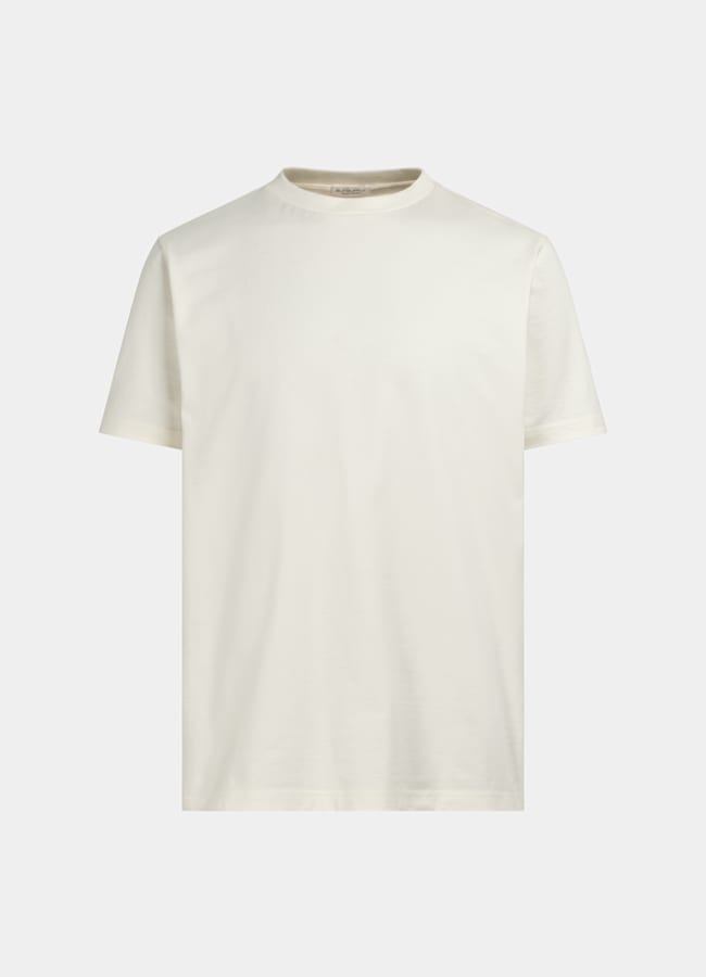 【美品】OFF-WHITE　CREW NECK S/S T-shirt【S】 Off-White Crewneck T-Shirt in Pure Cotton | SUITSUPPLY