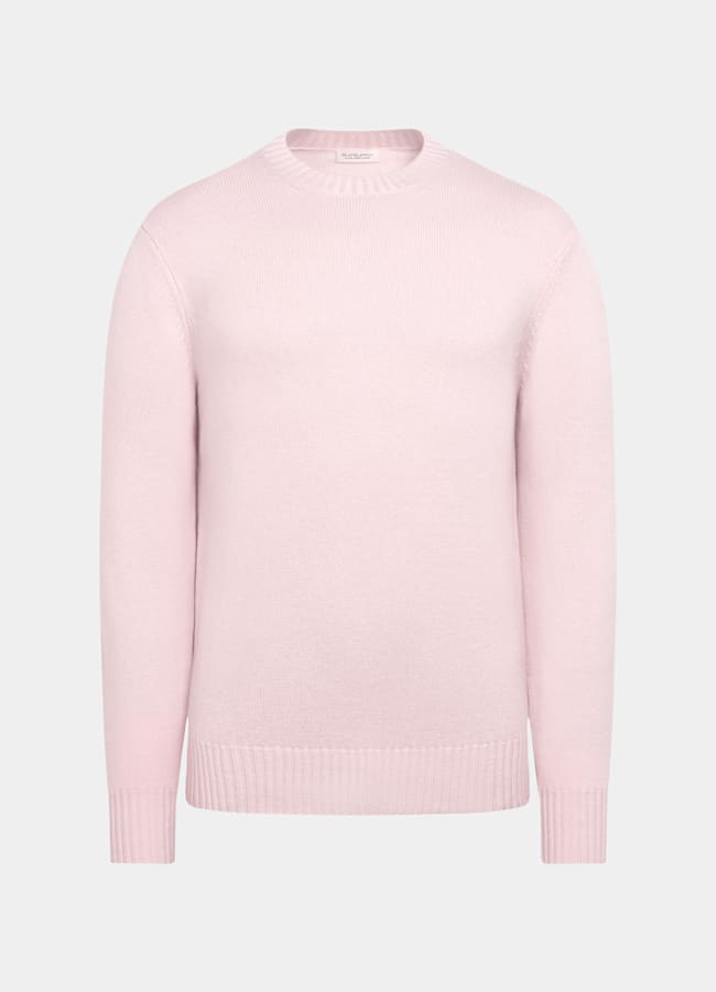 SUITSUPPLY Pure Cashmere Pink Crewneck
