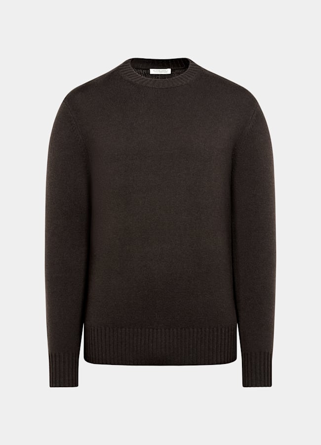 SUITSUPPLY Puro cashmere Girocollo marrone scuro