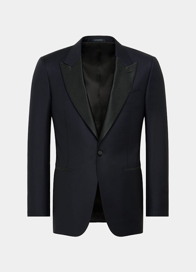 SUITSUPPLY All season Pura lana S110's - Vitale Barberis Canonico, Italia  Smoking Lazio tre pezzi blu navy tailored fit