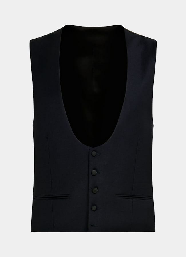 SUITSUPPLY All season Pura lana S110's - Vitale Barberis Canonico, Italia  Smoking Lazio tre pezzi blu navy tailored fit