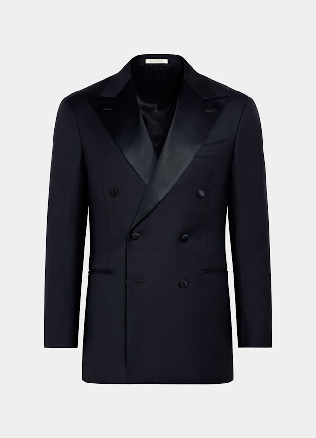 SUITSUPPLY All Season Pure S110's Wool by Vitale Barberis Canonico, Italy Navy Tailored Fit Havana Tuxedo