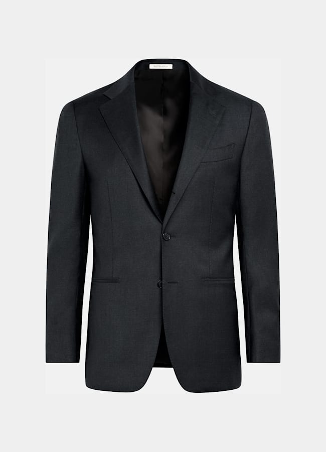 SUITSUPPLY All Season Pure Wool by Reda, Italy Dark Grey Perennial Tailored Fit Havana Suit
