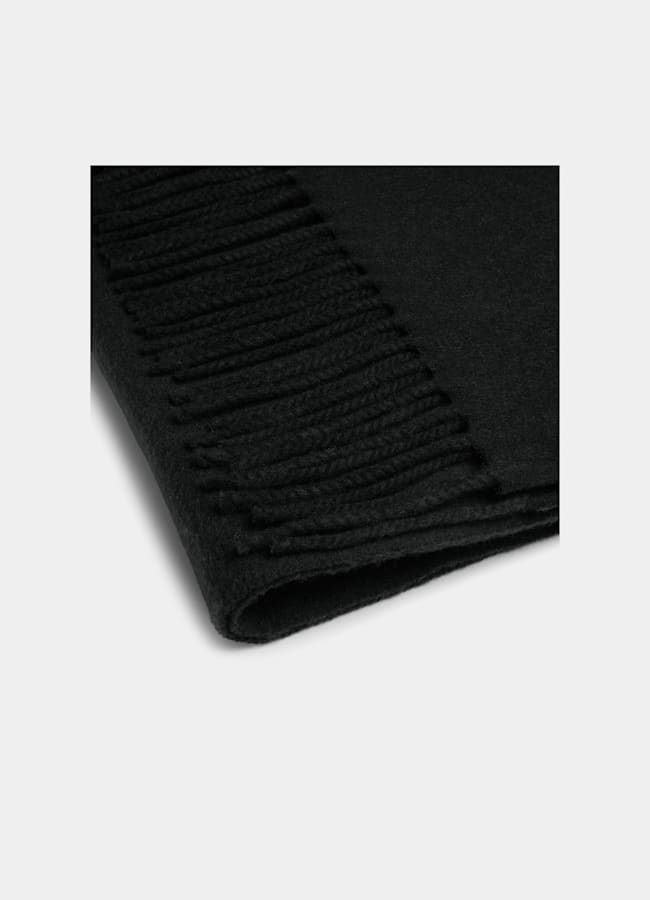 SUITSUPPLY Pure Cashmere Black Scarf