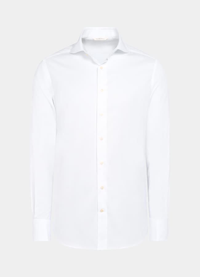 SUITSUPPLY Egyptian Cotton by Albini, Italy White Cutaway Collar Shirt