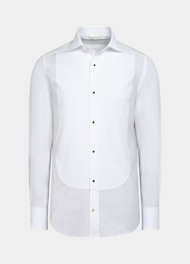 SUITSUPPLY Algodón egipcio de Testa 1919 Srl, Italia Camisa de esmoquin blanca piqué corte Tailored