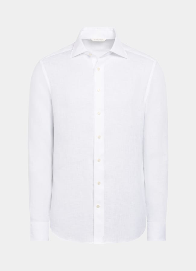 SUITSUPPLY Pur lin - Albini, Italie Chemise en lin blanc