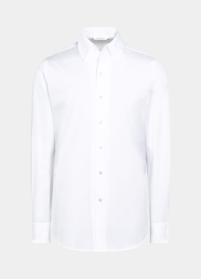 SUITSUPPLY Egyptian Cotton by Testa 1919 Srl, Italy White Classic Collar Shirt