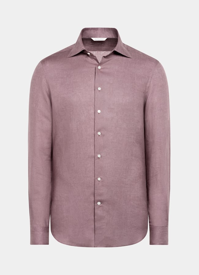 SUITSUPPLY Pure Linen by Baird McNutt, United Kingdom Purple Linen Shirt