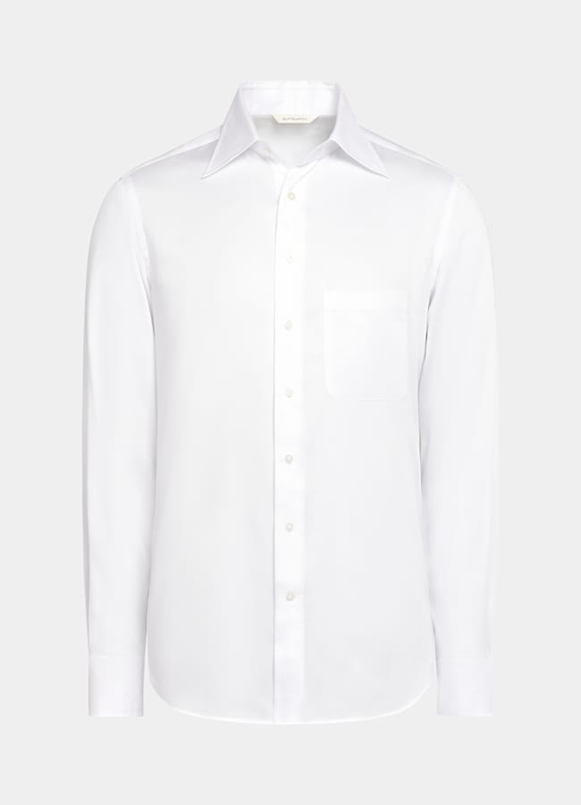 SUITSUPPLY Lyocell by Testa 1919 Srl, Italy White Lyocell Shirt