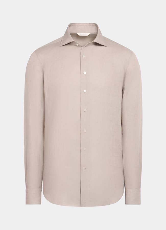 SUITSUPPLY Pur lin - Baird McNutt, Royaume-Uni Chemise en lin taupe
