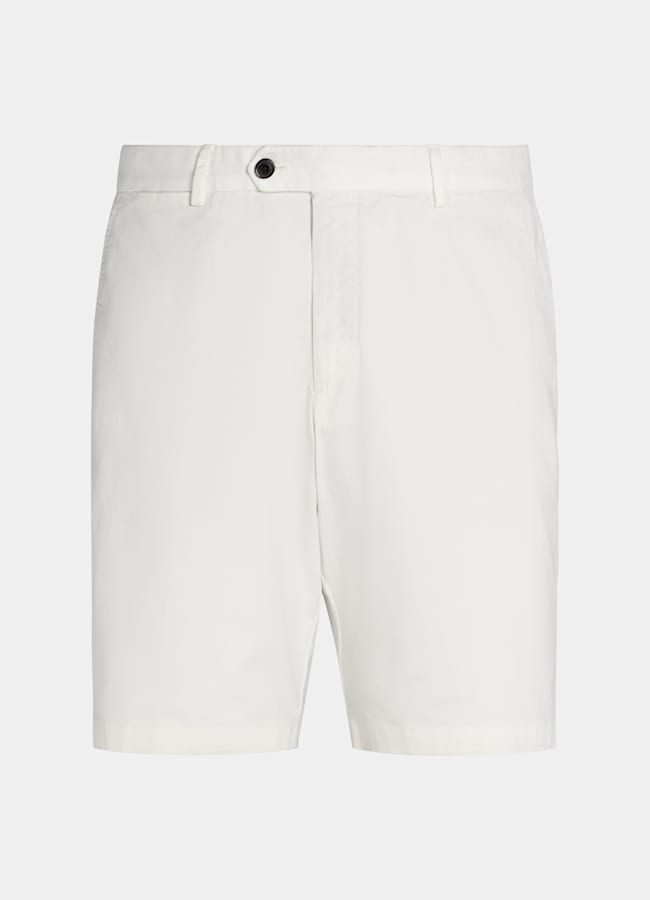 Off-White Slim Leg Shorts in Stretch Cotton | SUITSUPPLY
