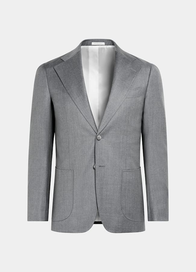 SUITSUPPLY All Season Pure S130's Wool by Vitale Barberis Canonico, Italy Mid Grey Perennial Tailored Fit Havana Suit