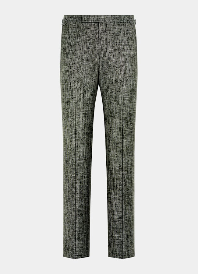 SUITSUPPLY Spring/Summer Wool Silk Linen by E.Thomas, Italy Dark Green Tailored Fit Havana Suit