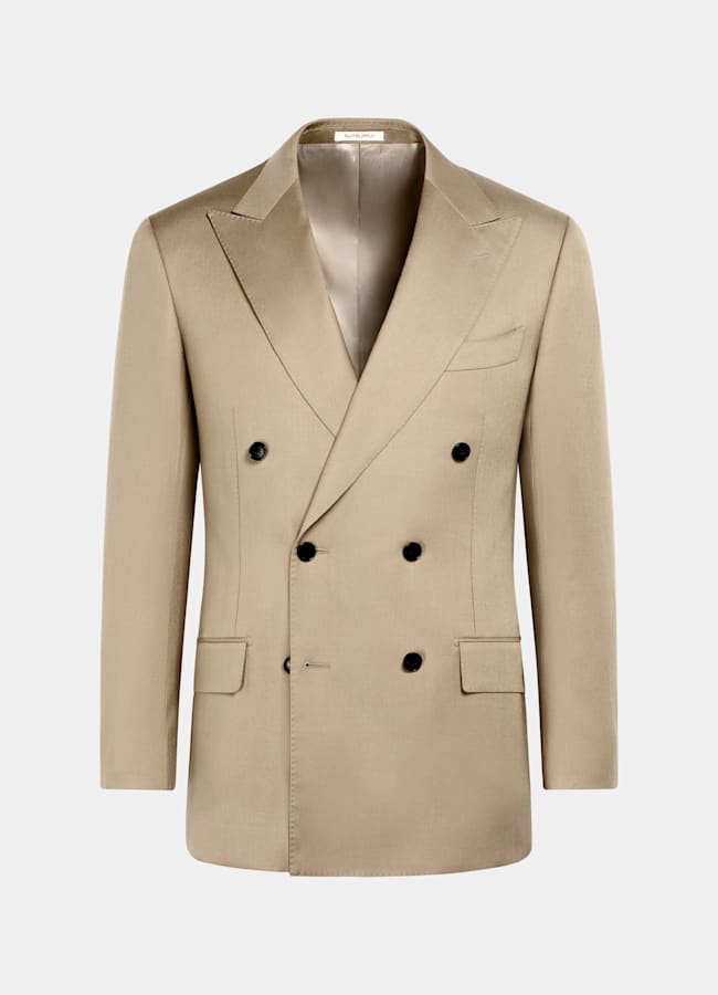 SUITSUPPLY All season Wolle Mohair von Vitale Barberis Canonico, Italien Milano Anzug mittelbraun Tailored Fit